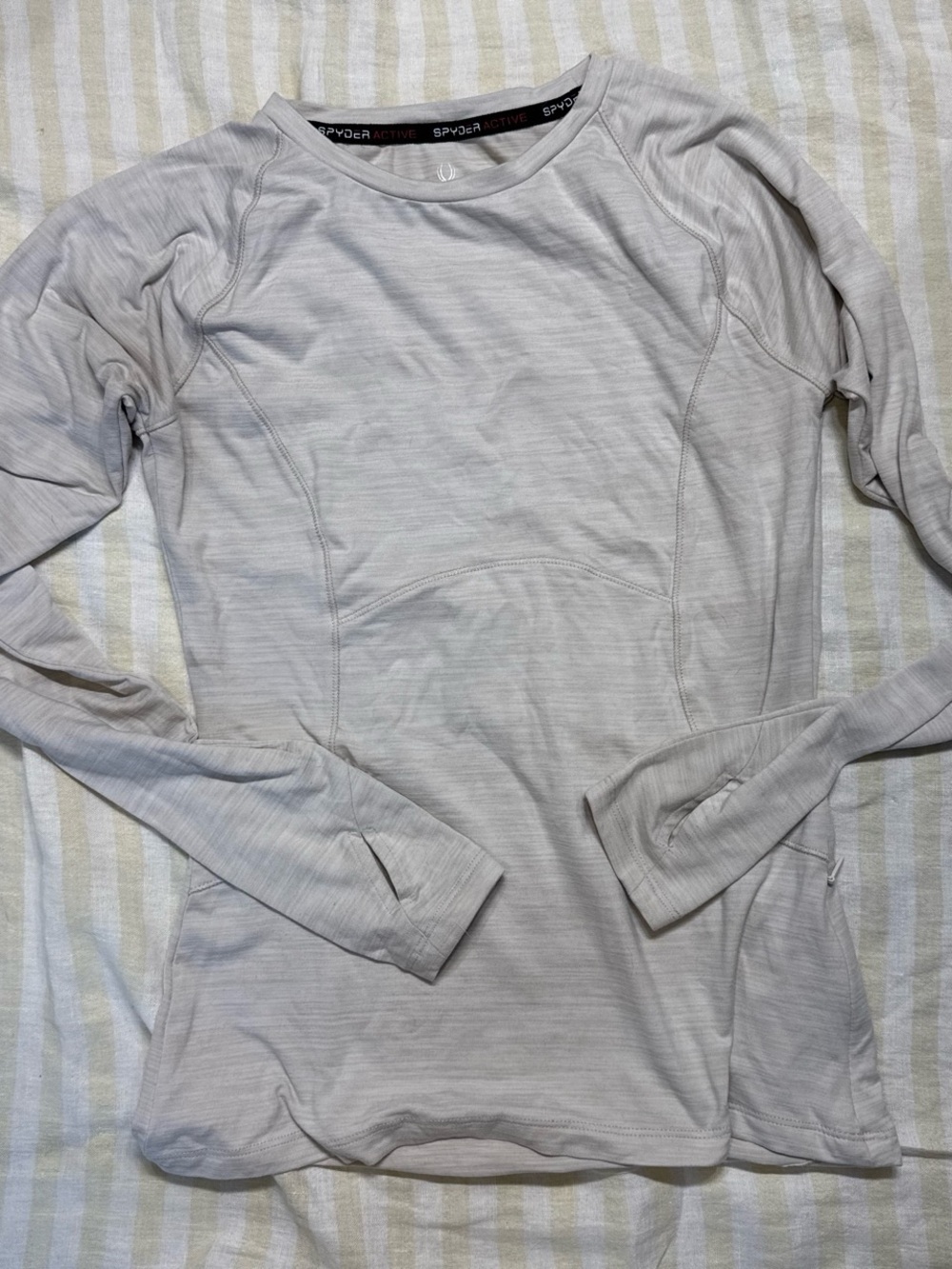 Spyder Men’s Long-Sleeve Base Layer Top - Light Gray